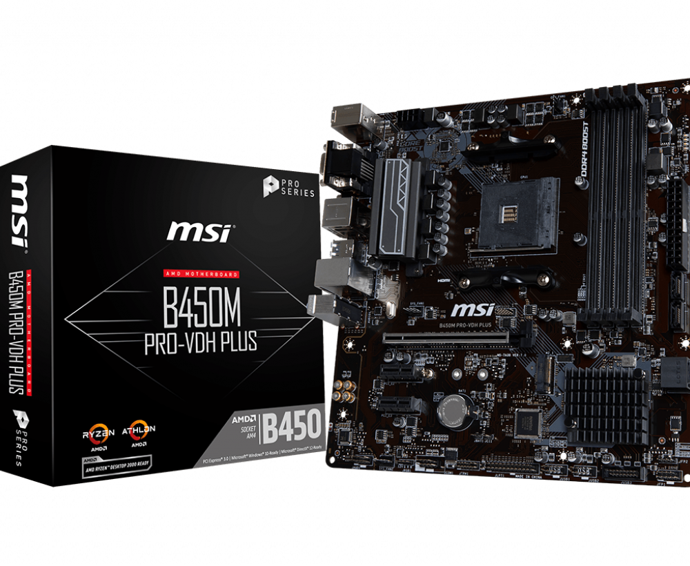 MSI B450M PRO-VDH MAX Socket AM4 Motherboard