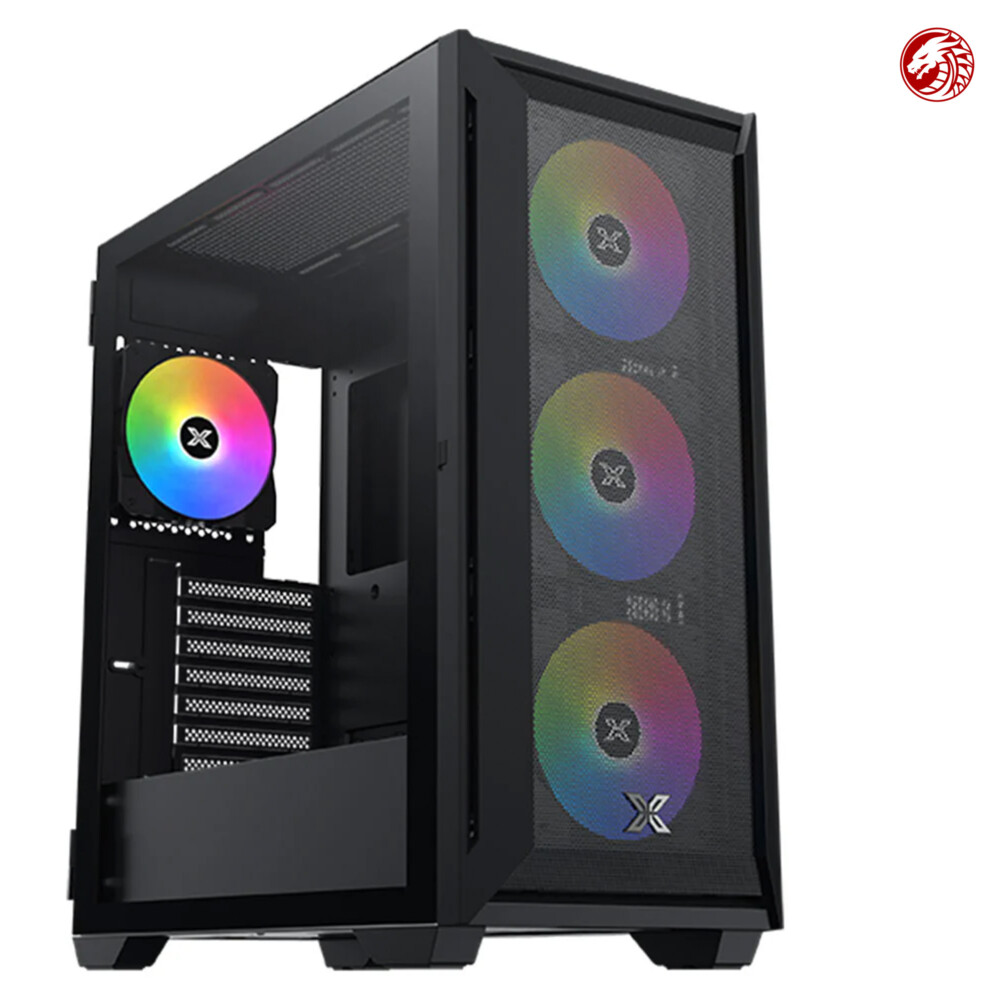 XIGMATEK Master X II PRO Gaming MID-TOWER CASE ARGB 4 Fans 750W 80 plus Psu