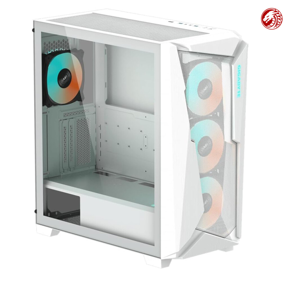 GIGABYTE C301 GLASS V2 - White Mid Tower PC