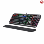 Redragon K555 Mechanical Gaming Keyboard with Blue Switches, Macro Recording, Wrist Rest, Full Size, Indrah, for Windows PC Gamer (RGB LED Backlit)